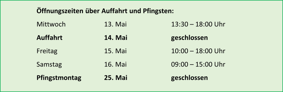 Feiertag �ffnungszeiten